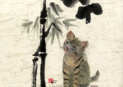 Sumi, Peinture à l’encre, suiboku-ga, peinture japonaise, Van Nguyen Geneve FleursDeStyle 92